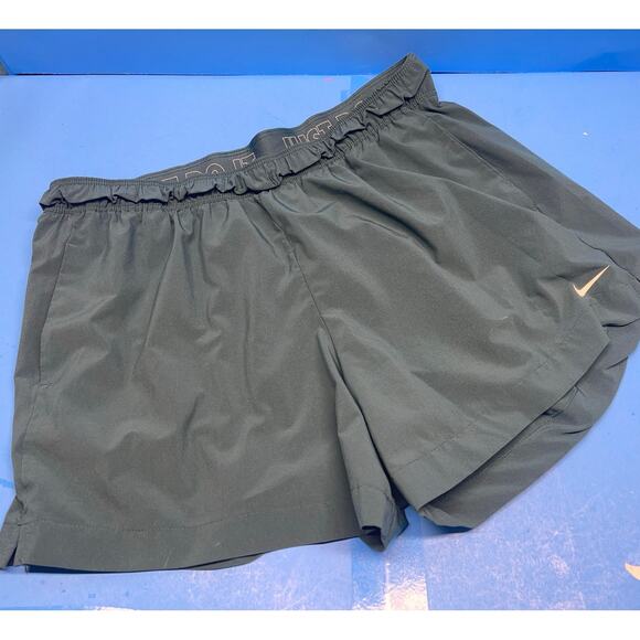 Teal NIKE DRI-FIT Size Large Womens Teal Stretch Waist  Athletic Running Shorts - Picture 1 of 6